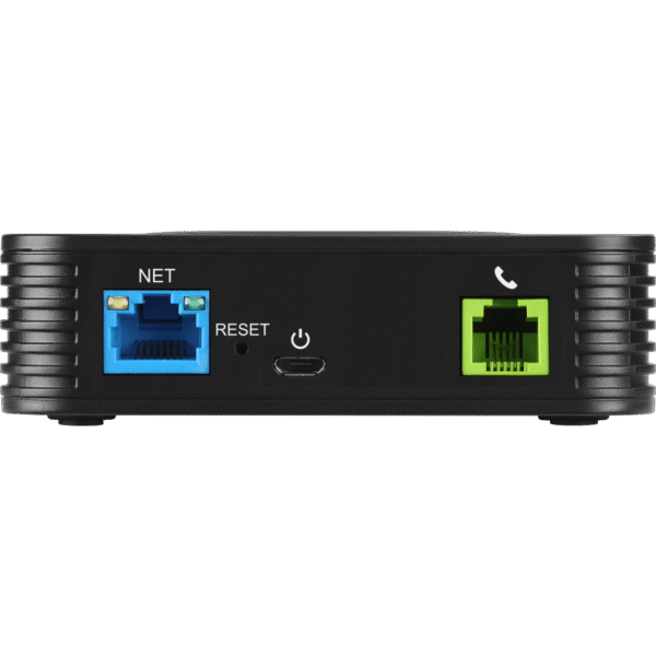 Adaptador de Teléfono Analógico HT801 V2 / 1 Puerto FXS (Conectar Teléfono Análogo) / VoIP Avanzado / Seguridad TLS y SRTP / Soporte Fax T.38 / Compatibilidad con Serie UCM /